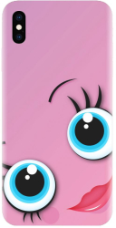 Husa din silicon compatibila cu Apple iPhone XS Max - model Girly Pink 