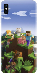 Husa din silicon compatibila cu Apple iPhone XS Max - model MInecfraft 2 
