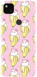 Husa din silicon compatibila cu Google Pixel 4a - model Banana Cats 