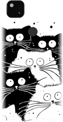 Husa din silicon compatibila cu Google Pixel 4a - model Oo Cats 