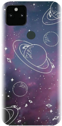 Husa din silicon compatibila cu Google Pixel 5a - model Cosmic Drawn Map 