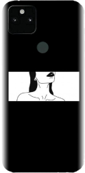 Husa din silicon compatibila cu Google Pixel 5a - model Line Art Buze Negre 