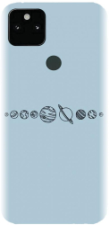 Husa din silicon compatibila cu Google Pixel 5a - model Planets 