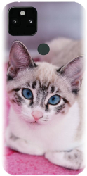 Husa din silicon compatibila cu Google Pixel 5a - model Siamese Kitty 