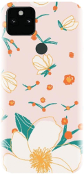 Husa din silicon compatibila cu Google Pixel 5XL - model Floral 