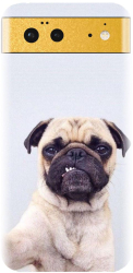 Husa din silicon compatibila cu Google Pixel 6 - model Simple Pug Selfie 
