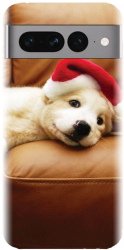Husa din silicon compatibila cu Google Pixel 7 Pro - model Christmas Puppy 