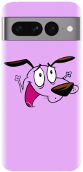Husa din silicon compatibila cu Google Pixel 7 Pro - model Courage The Cowardly Dog 