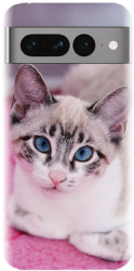 Husa din silicon compatibila cu Google Pixel 7 Pro - model Siamese Kitty 