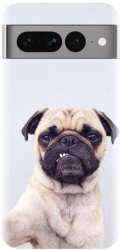 Husa din silicon compatibila cu Google Pixel 7 Pro - model Simple Pug Selfie 