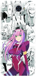 Husa din silicon compatibila cu Huawei Enjoy 7 Plus - model Anime Zero Two 