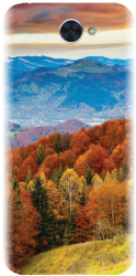 Husa din silicon compatibila cu Huawei Enjoy 7 Plus - model Autumn Mountain Fall Rusty Forest 