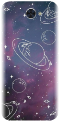 Husa din silicon compatibila cu Huawei Enjoy 7 Plus - model Cosmic Drawn Map
