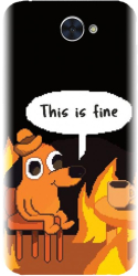 Husa din silicon compatibila cu Huawei Enjoy 7 Plus - model Pixel Art This Is Fine 