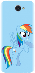 Husa din silicon compatibila cu Huawei Enjoy 7 Plus - model Rainbow dash 
