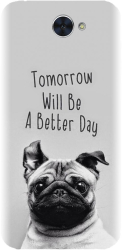 Husa din silicon compatibila cu Huawei Enjoy 7 Plus - model Tomorrow Will Be A Better Day Pug 