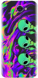 Husa din silicon compatibila cu Huawei Enjoy 7 Plus - model Trippy Aliens 