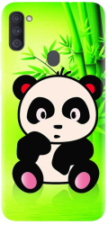 Husa din silicon compatibila cu Samsung Galaxy A11 - model X Cute Panda 