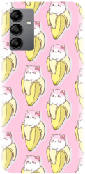 Husa din silicon compatibila cu Samsung Galaxy A13 5G - model Banana Cats 