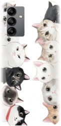 Husa din silicon compatibila cu Samsung Galaxy A13 5G - model Cat Party 