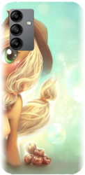 Husa din silicon compatibila cu Samsung Galaxy A13 5G - model Cute pony AppleJack 