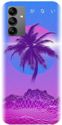 Husa din silicon compatibila cu Samsung Galaxy A13 5G - model Vaporwave Palm 