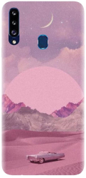 Husa din silicon compatibila cu Samsung Galaxy A20s - model Collage Pink 