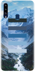 Husa din silicon compatibila cu Samsung Galaxy A20s - model Color Scheme Iarna 