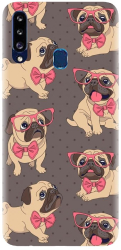 Husa din silicon compatibila cu Samsung Galaxy A20s - model Puppy 