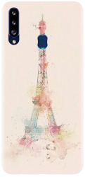 Husa din silicon compatibila cu Samsung Galaxy A20s - model Turnul Eiffel 