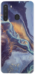 Husa din silicon compatibila cu Samsung Galaxy A21 - model Abstract 101 