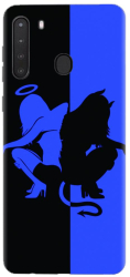 Husa din silicon compatibila cu Samsung Galaxy A21 - model Angel Devil 