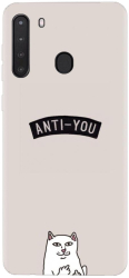 Husa din silicon compatibila cu Samsung Galaxy A21 - model Anti You 
