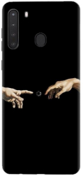 Husa din silicon compatibila cu Samsung Galaxy A21 - model Arta contemporana 