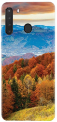 Husa din silicon compatibila cu Samsung Galaxy A21 - model Autumn Mountain Fall Rusty Forest 