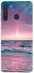 Husa din silicon compatibila cu Samsung Galaxy A21 - model Calm Sea 