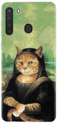 Husa din silicon compatibila cu Samsung Galaxy A21 - model Meowna Lisa 