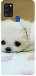 Husa din silicon compatibila cu Samsung Galaxy A21s - model Puppies 001 