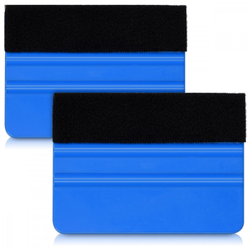 Set 2 Raclete cu pasla moale 4 inch Kwmobile Albastru/Negru Plastic 45203.04 
