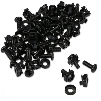 Set 20 Suruburi piulite si saibe M6 Kwmobile Negru Metal 50058.01.20 