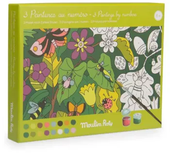 Set creativ Picteaza cu numere Variatii botanice Moulin Roty 