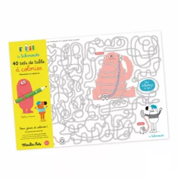 Suport de farfurii de colorat Monstruleti Moulin Roty 