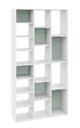 Biblioteca mdf alb verde Arctic 92x30x178 cm 