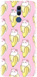 Husa din silicon compatibila cu Huawei Mate 20 Lite - model Banana Cats 
