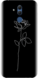 Husa din silicon compatibila cu Huawei Mate 20 Lite - model Black Rose 