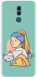 Husa din silicon compatibila cu Huawei Mate 20 Lite - model Girl With A Pearl Earring 