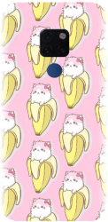Husa din silicon compatibila cu Huawei Mate 20 - model Banana Cats 