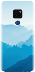 Husa din silicon compatibila cu Huawei Mate 20 - model Blue Mountain Crests 