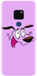 Husa din silicon compatibila cu Huawei Mate 20 - model Courage The Cowardly Dog 