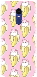 Husa din silicon compatibila cu Xiaomi Redmi Note 4X - model Banana Cats 